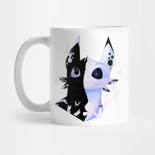 Toothless & Light fury, fanart How to train your dragon, dragon head Mug